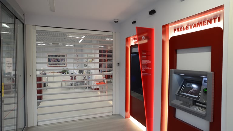 Bank teller machine part of the banking project carried out by BRB Engineering srl