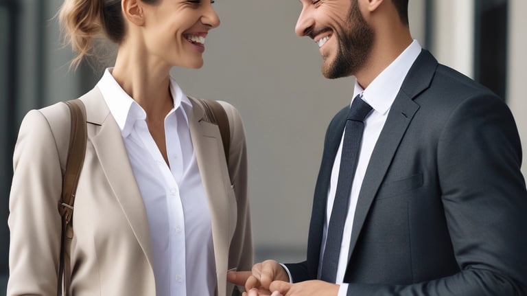 A professional lawyer reviewing a contract document with a client.