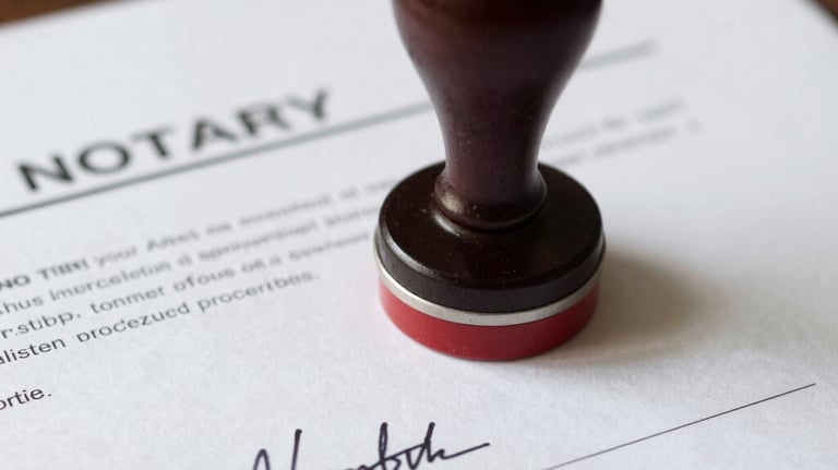 A mobile key duplication cart is situated on a street, featuring a sign with bold red lettering on a bright yellow background. The cart is equipped with wheels, allowing it to be easily moved. The surrounding area includes a sidewalk and buildings with various colors and architectural details. A person is riding a motorcycle in the background.