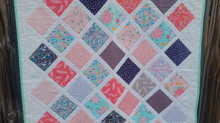 Lattice Baby Quilt Tutorial by Amy Smart of Diary of a Quiltler