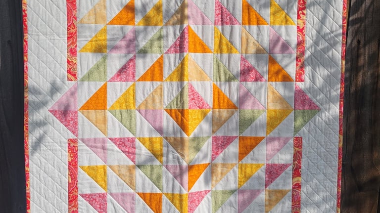 Lily Pad Baby Quilt Tutorial by Deanna of Wedding Dress Blue