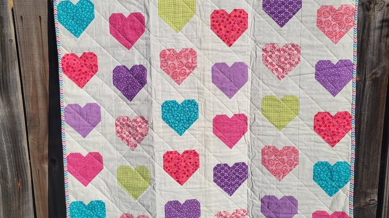 Simple Hearts Quilt by Allison of Cluck Cluck Sew