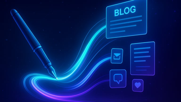 Imagen que representa escribir con copywriting textos para redes sociales, emails, blos, newsletters