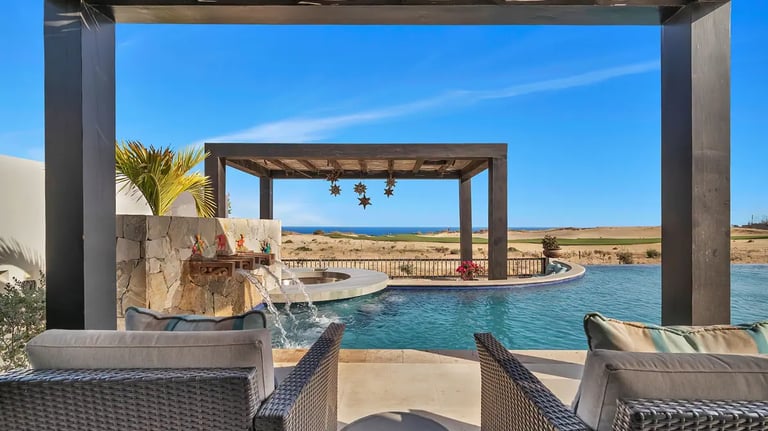 Professional real estate photo of a villa in cabo san lucas