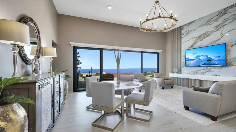 Real estate Photography Luxury villa openliving in Cabo.