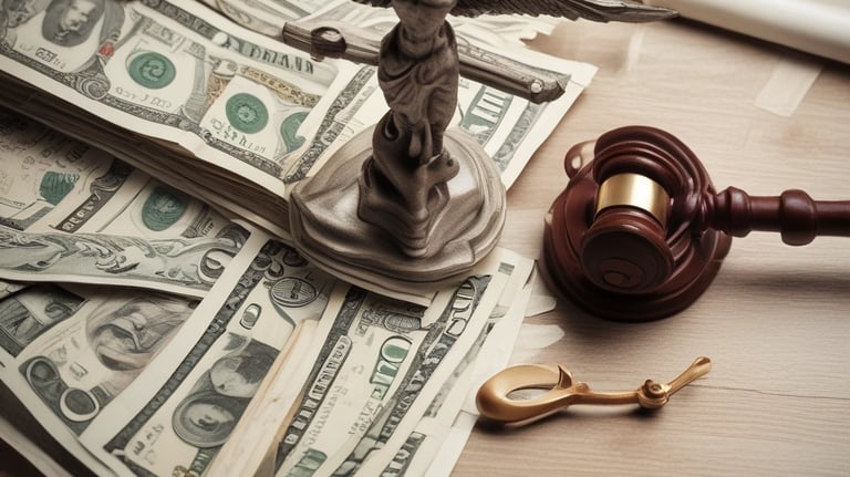 A professional lawyer consulting with a client.