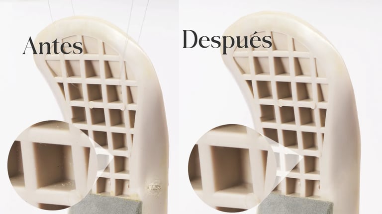 Antes y después de edición fotográfica