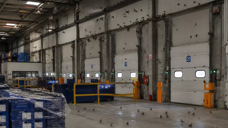 intervention pour une colonie d'oiseaux dans un site industriel