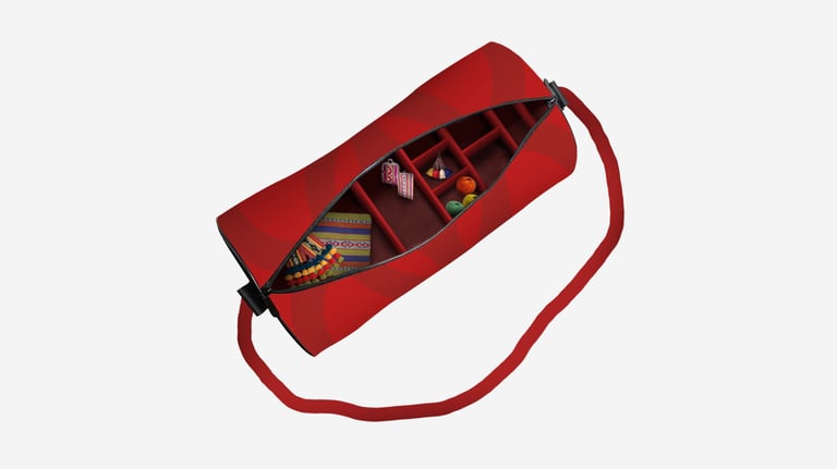 Mockup de bolso de Sonqo Textilería Ancestral