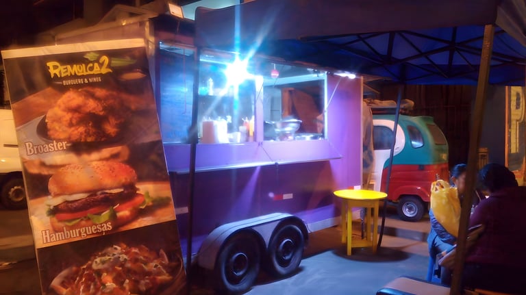 Carro de comida rápida antiguo de Remolca2 Foodtruck