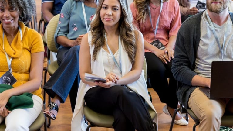 a group of teachers attending training