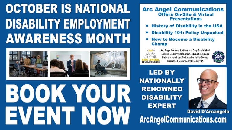 Image is of a flyer advertising National Disability Employment Awareness Month