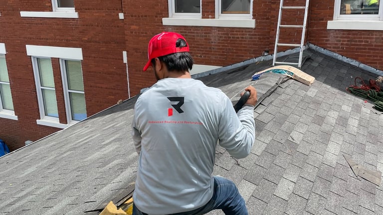 Redeemed Roofing Professional Working