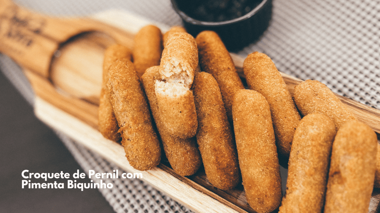 Croquete de Pernil com Pimenta Biquinho