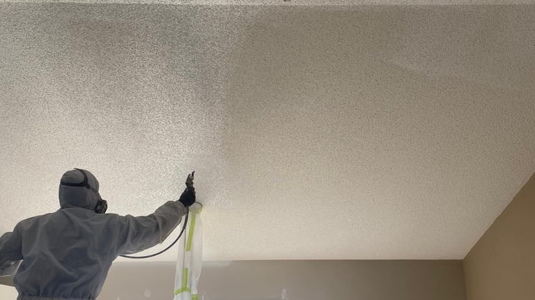 texture ceiling spray painting