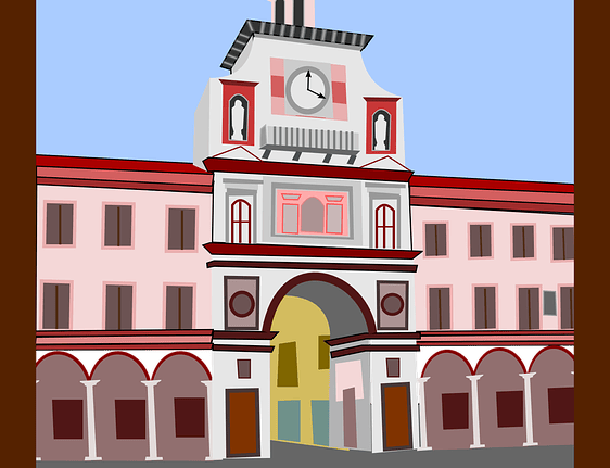 a clock tower with a clock on top of it