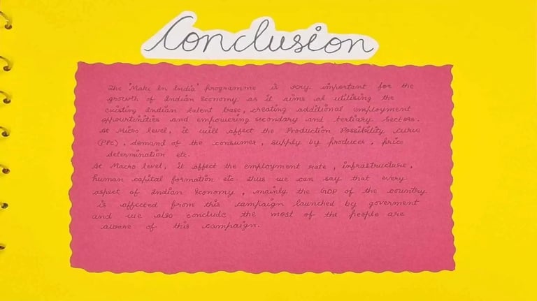 conclusion page in economics project
