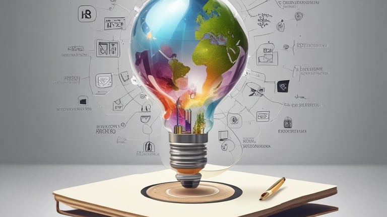 A brainstorming session with a diverse team.