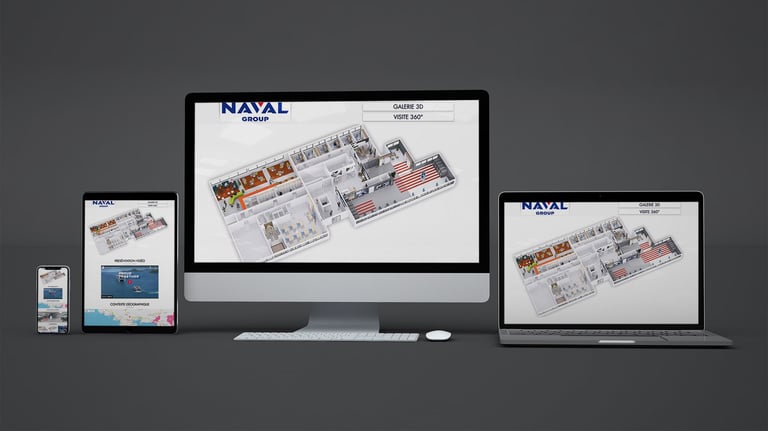 Site web de promotion immobilière affichant un rendu architectural 3D