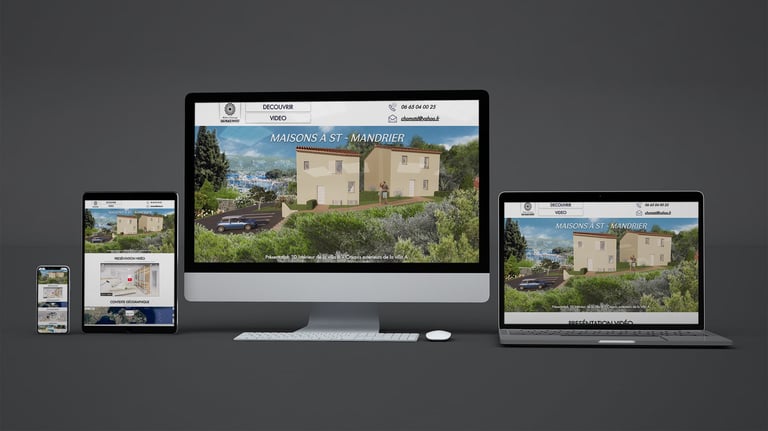 Intégration d’un modèle architectural 3D sur une page de vente immobilière