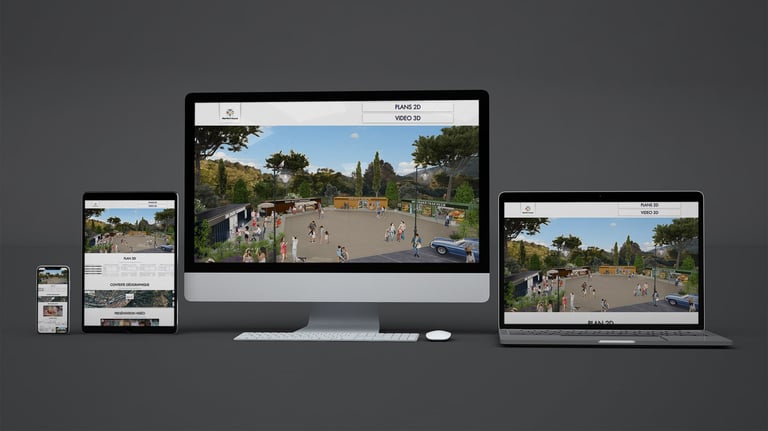 Simulation de navigation web d’un site VEFA avec intégration 3D