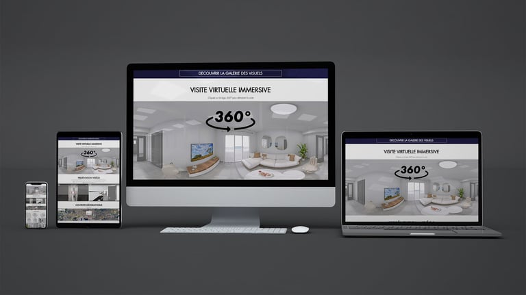 Aperçu d’une page web VEFA responsive pour un programme immobilier 3D