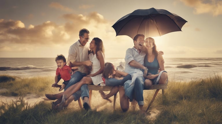 Happy people enjoying having a Life Insurance with Coast Investment Realty