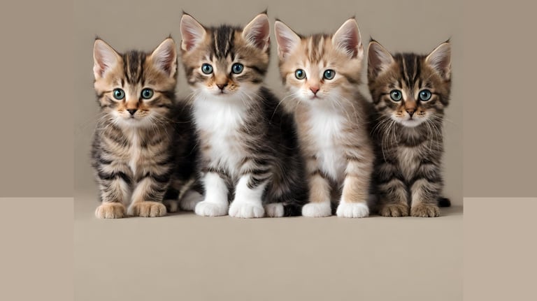 Tabby's Tiny Tabbies kittens sitting on a table waiting for animal rescue