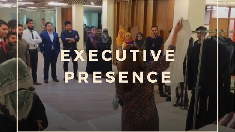 Wardrobe consultation to a group of professional employees for executive presence by Zaira