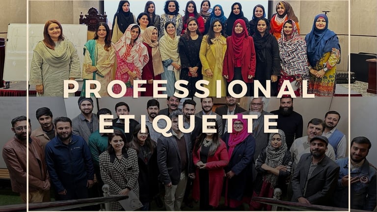 a group of people standing for group picture Exxaura Zaira Yasser