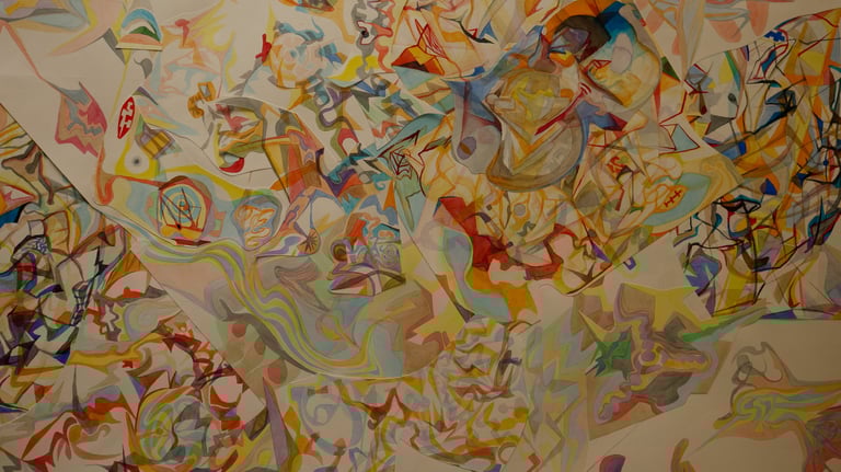very large watercolour painting 