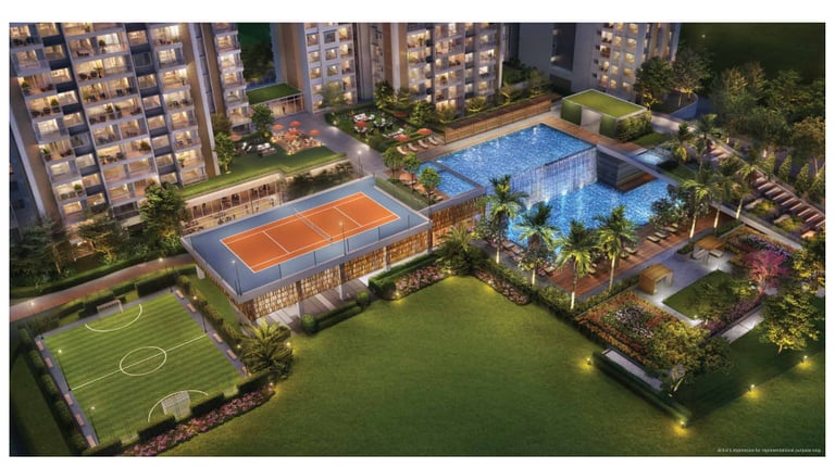 a tennis court with a tennis court and a tennis court