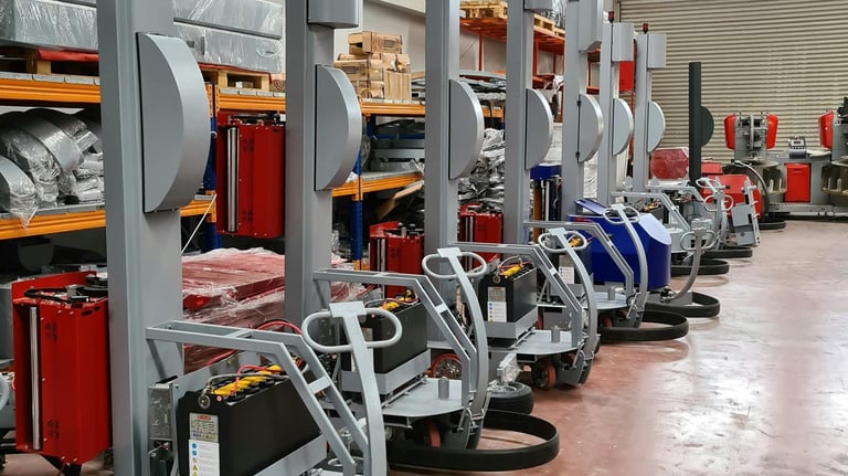 Robots industriales para automatizar tareas y mejorar la eficiencia operativa.