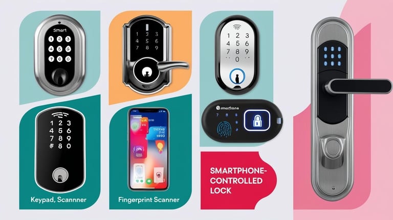 a smart lockable door handle lock with a smart lock