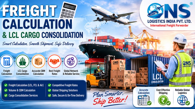 Freight Calculation with ONS Logistics INDIA
