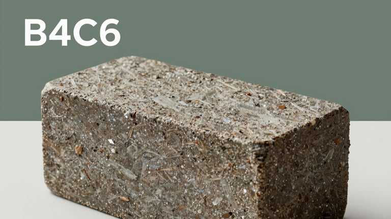 A high-quality image of a cattle mineral block, focusing on its texture. The lighting is professional, highlighting the quality. Neutral background with #B4C6AD accents.