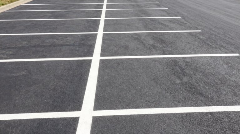 white parking lot stripes