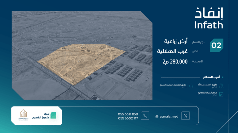 أرض سكنية غرب الهلالية