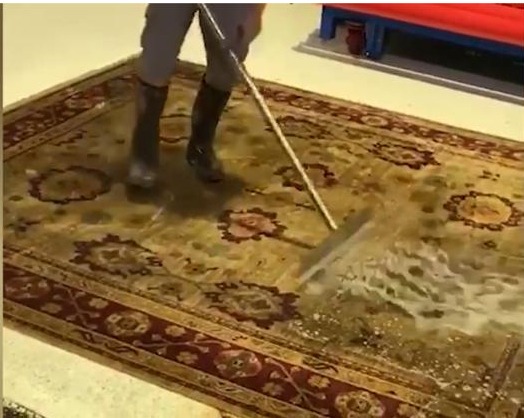 Professional hand washing and deep cleaning service for rugs and carpets.