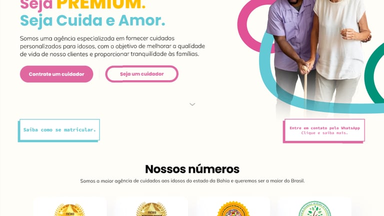 Site da Cuida e Amor
