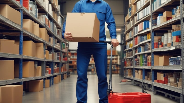 A medical supply cart featuring an adjustable lamp, various medical containers, and supplies organized neatly. Items include pink kidney trays, a container with gloves, rolls of tape, gauze pads, a pair of scissors, and bottles of medical liquids. The cart also holds boxes labeled for gloves and other medical essentials.