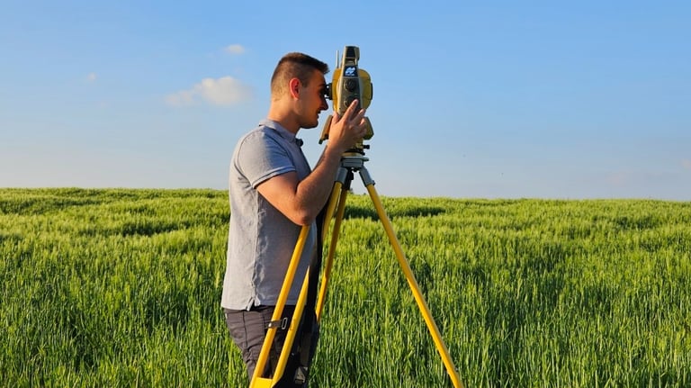Opmeting bestaande toestand met totaalstation.