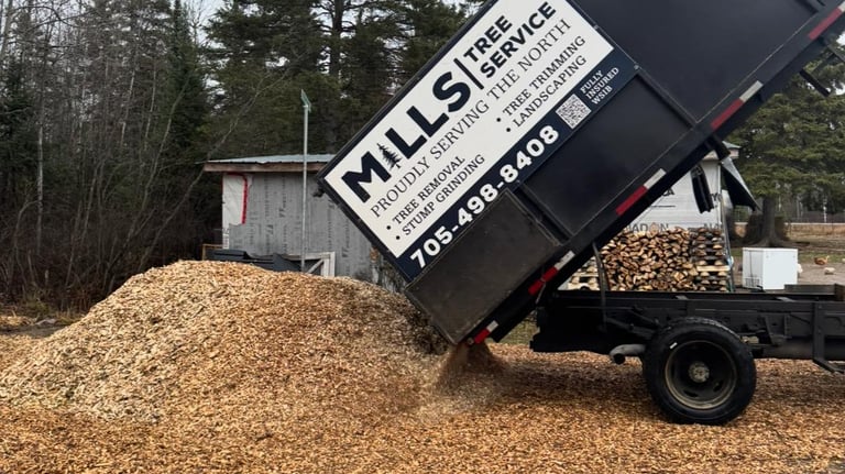Mills tree service wood chipping services