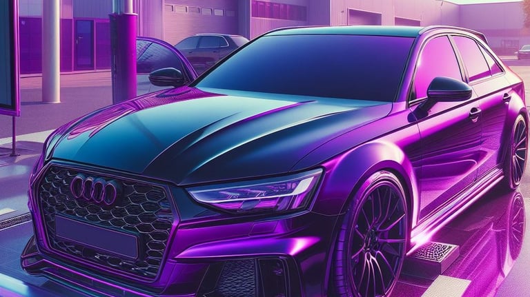 Tamsintas Audi RS 4 automobilis