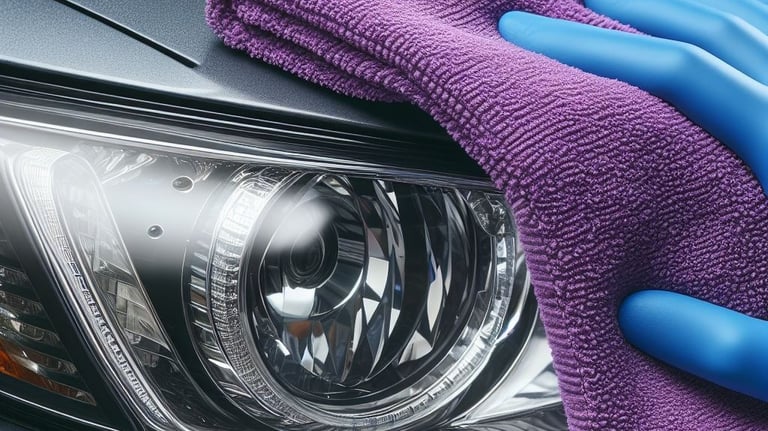 Žmogus atnaujina automobilio žibintus