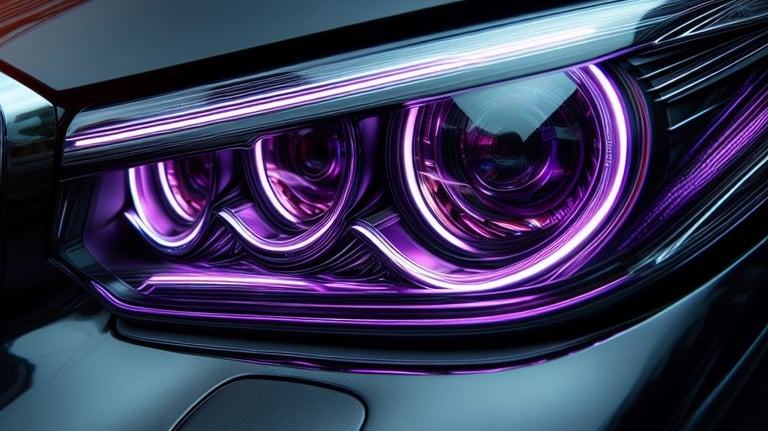 Žibintų tamsinimo plėvelė BMW M5 automobiliui