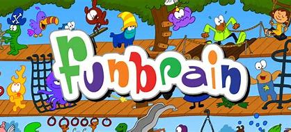 a cartoonish looking hootish looking at a hoot of birds the word funbrain