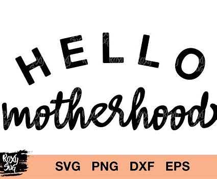 a white background with the words Hello motherhood