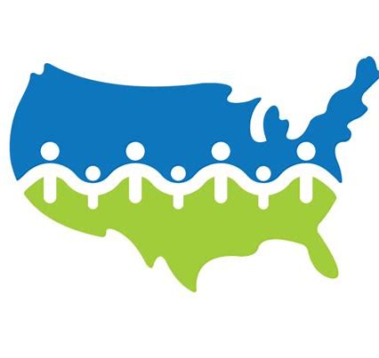 a united states map of people holding hands