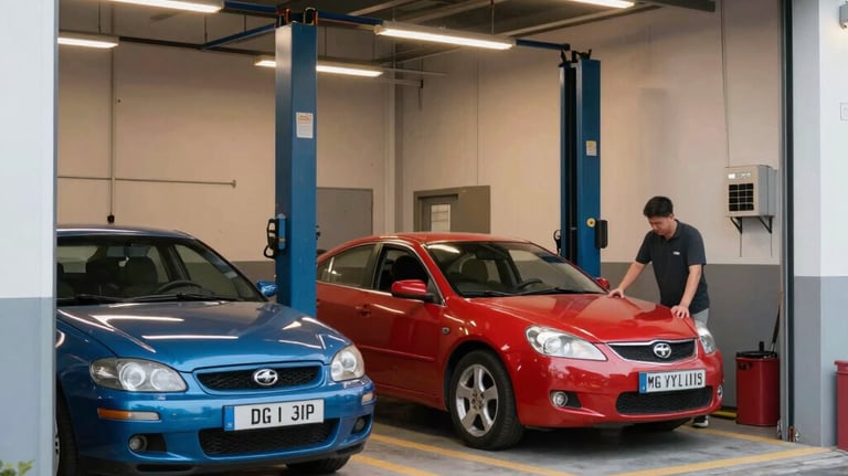 white garage neon light signage